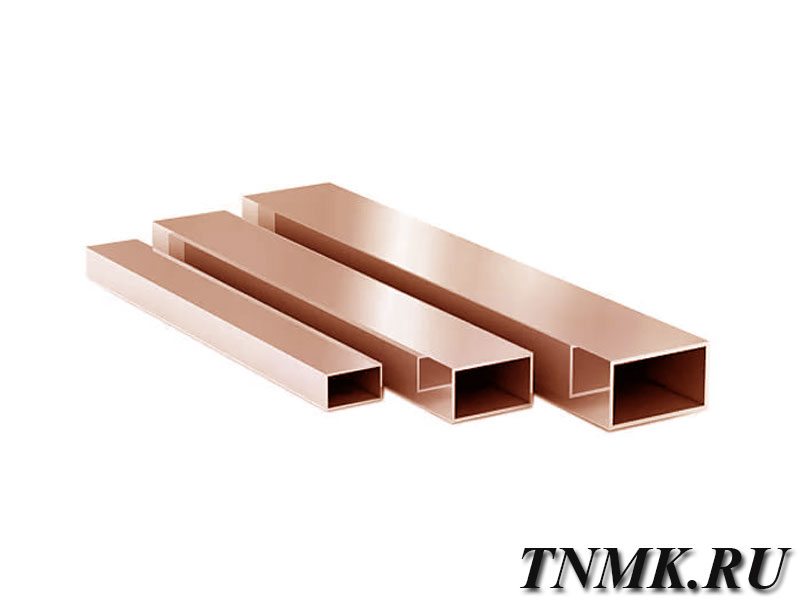 Труба медная профильная 5,1х5,1х1,3 М2 ГОСТ 16774-2015